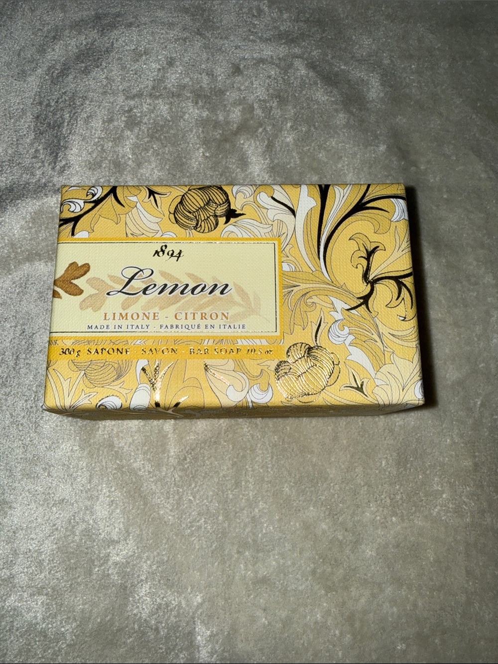 Lemon Scented Bar Soap - Decorative Yellow Box
